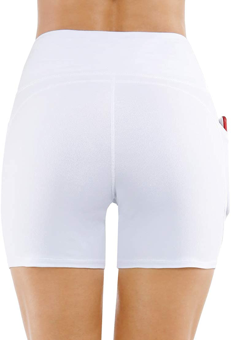 THE GYM PEOPLE High Waist Yoga Shorts for Women'S Tummy Control Fitness Athletic Workout Running Shorts with Deep Pockets Apparel & Accessories > Clothing > Shorts Kylie Max   