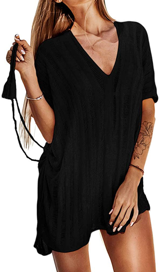 Beskie Bathing Suit Cover up Bikini Swimsuit Crochet Beachwear Swimwear Dress Apparel & Accessories > Clothing > Swimwear Kylie Max   