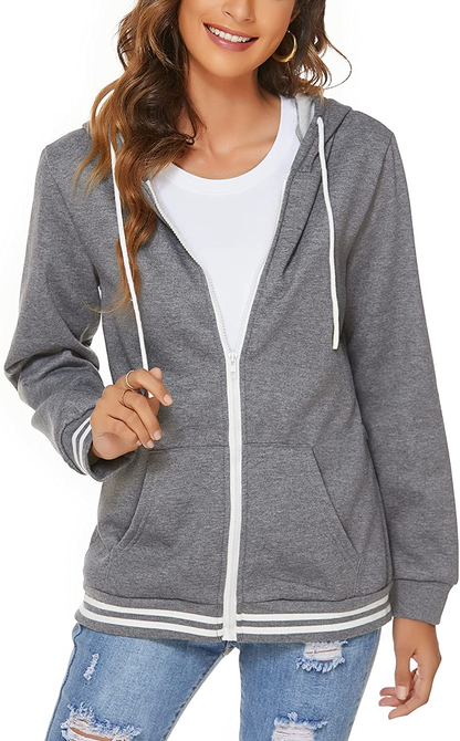 FINWANLO Hoodies for Women Casual Long Sleeve Tops Fleece Pullover Hooded Sweatshirts Jacket with Pockets  Kylie Max   