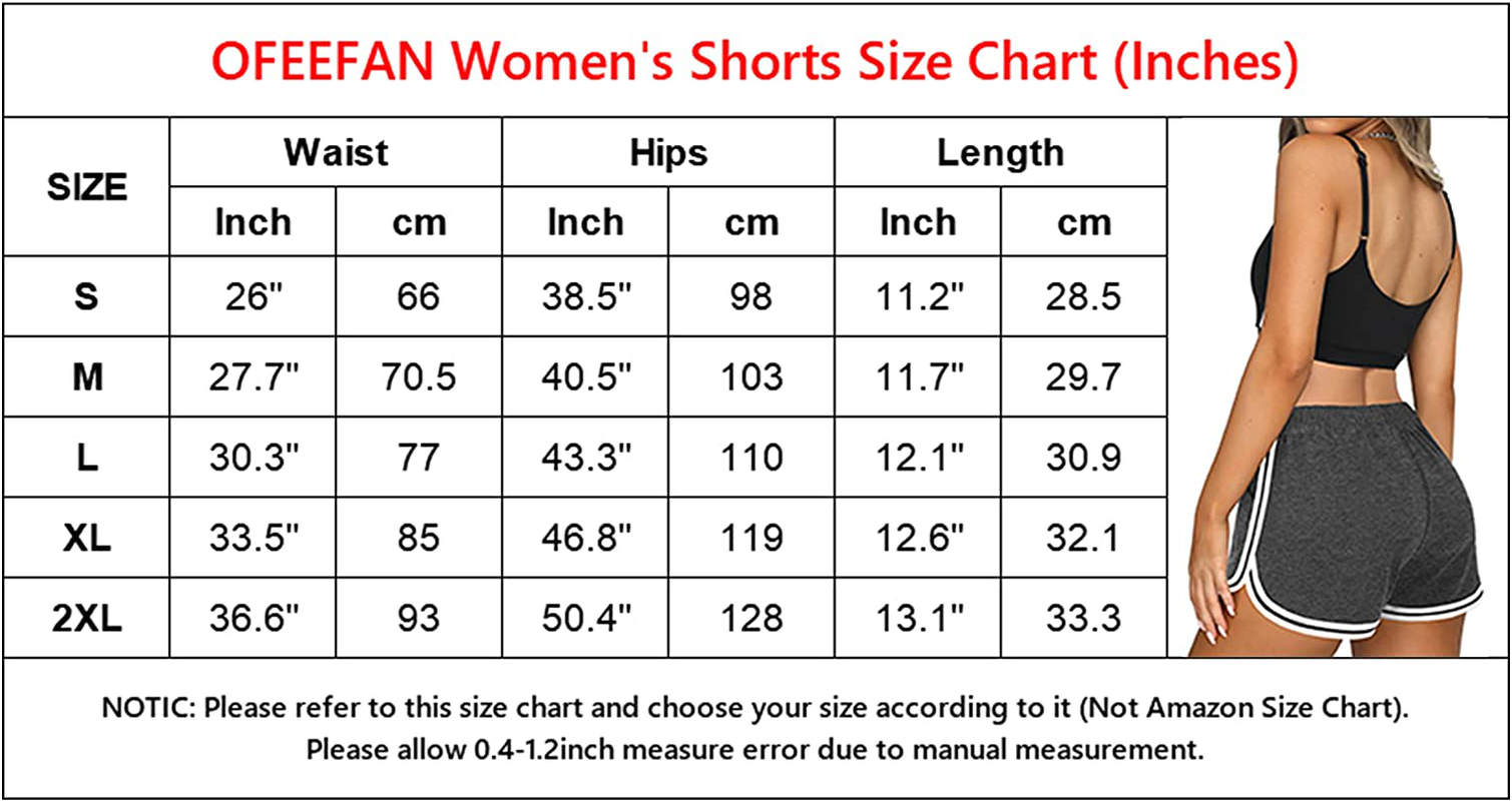 OFEEFAN Womens Athletic Shorts with Pockets Workout Running Summer Lounge Dolphin Shorts Apparel & Accessories > Clothing > Shorts Kylie Max   