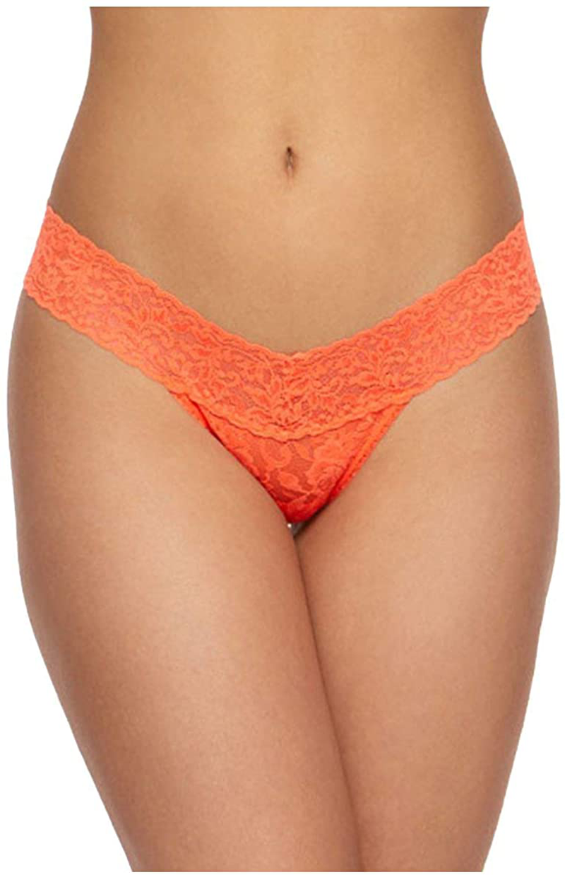 hanky panky, Signature Lace Low Rise Thong, One Size (2-12) Apparel & Accessories > Clothing > Underwear & Socks > Underwear hanky panky Tangelo One Size 