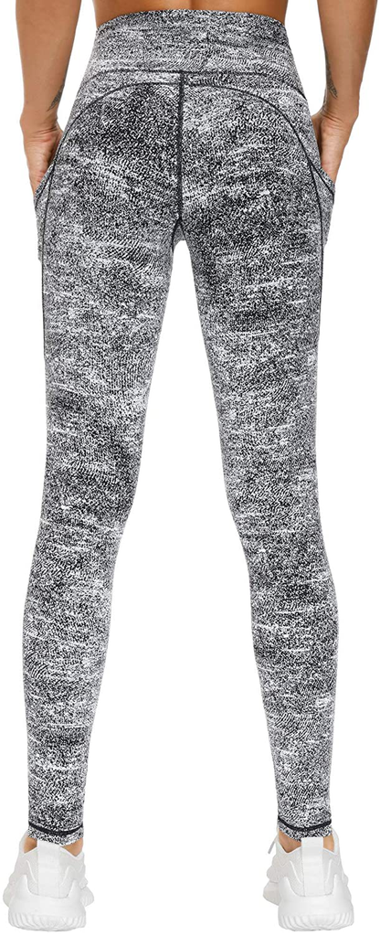 THE GYM PEOPLE Thick High Waist Yoga Pants with Pockets, Tummy Control Workout Running Yoga Leggings for Women Apparel & Accessories > Clothing > Activewear THE GYM PEOPLE   