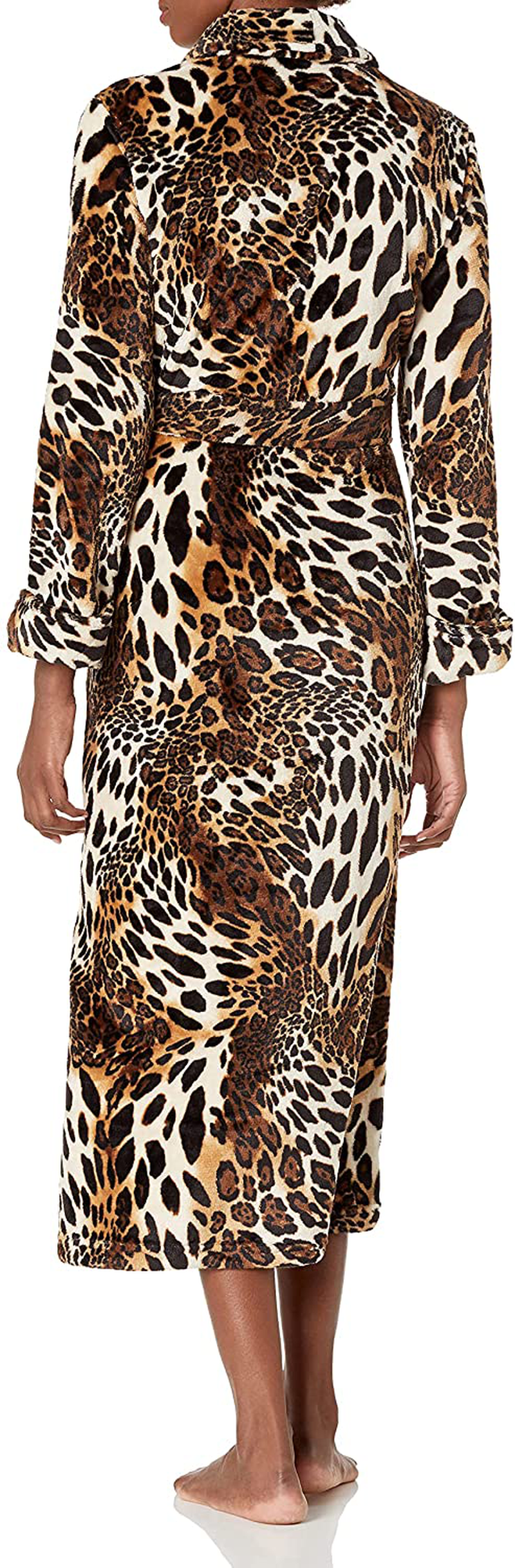 Natori Womens Plush Leopard Robe Apparel & Accessories > Clothing > Sleepwear & Loungewear > Robes Natori   