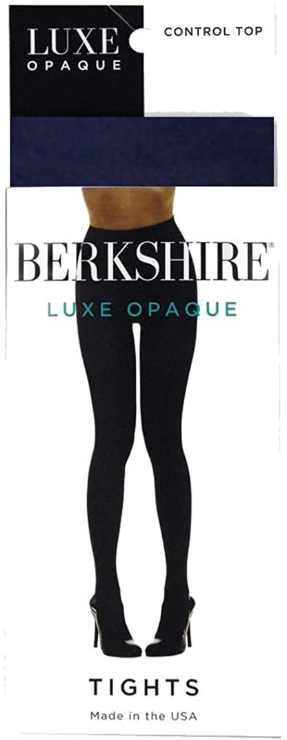 Berkshire Women'S Luxe Opaque Control Top Tights Apparel & Accessories > Clothing > Underwear & Socks > Shapewear Berkshire Navy 1X-2X 