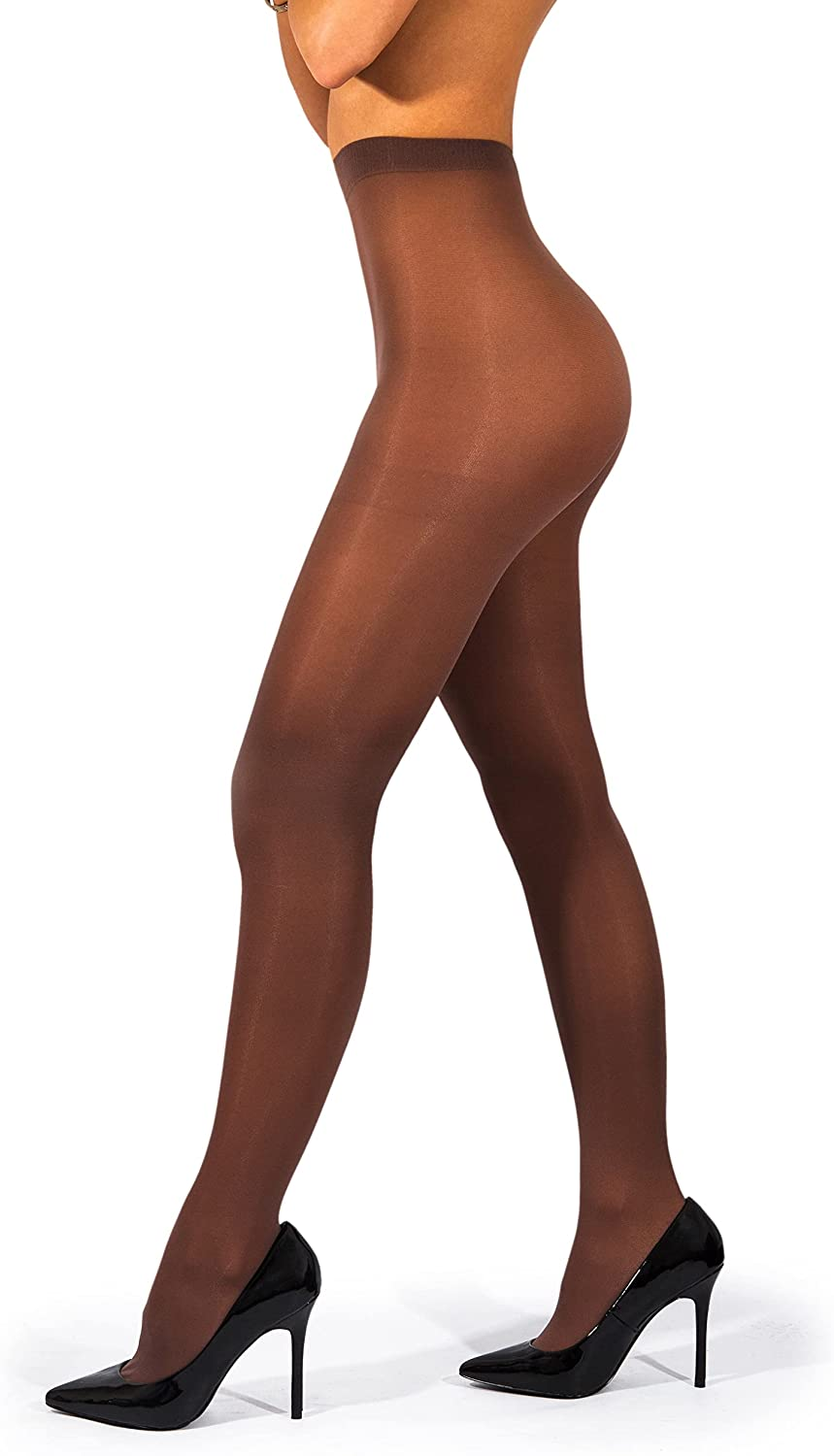 Sofsy Opaque Microfibre Tights for Women - Invisibly Reinforced - Footed Pantyhose High Waist for Women 40Den [Made in Italy] Apparel & Accessories > Clothing > Underwear & Socks > Shapewear KYLIE MAX   