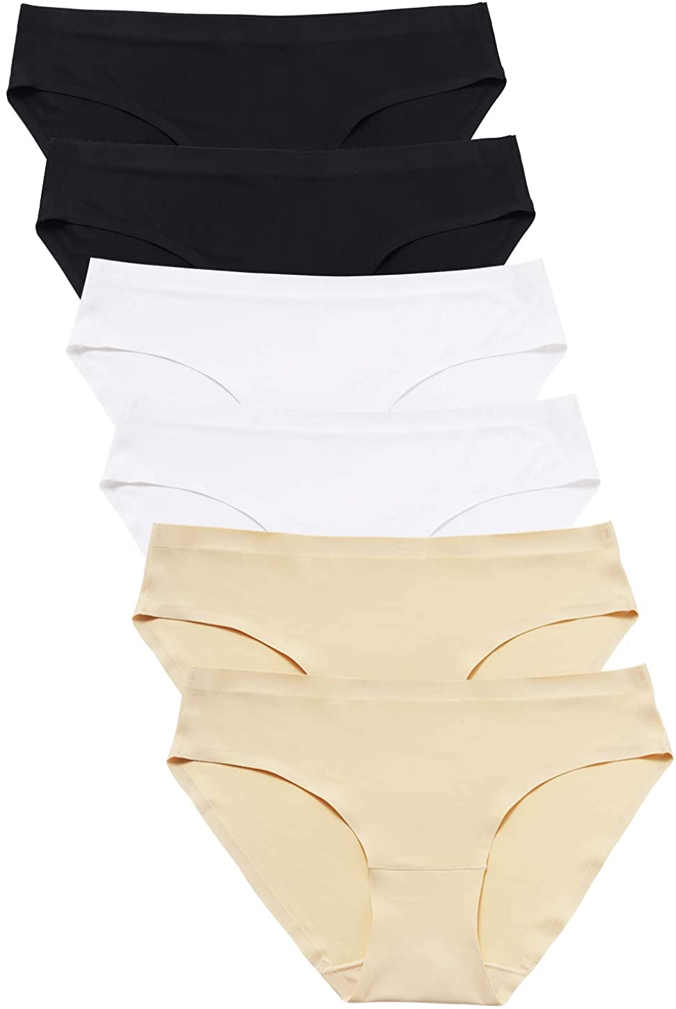 Wealurre Seamless Underwear Invisible Bikini No Show Nylon Spandex Women Panties Apparel & Accessories > Clothing > Underwear & Socks > Underwear Wealurre B2/W2/A2 X-Large 