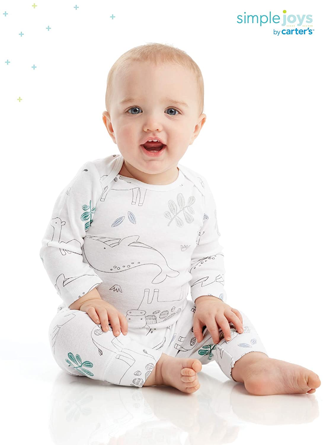 Simple Joys by Carter'S Unisex Toddlers and Babies' 6-Piece Neutral Bodysuits (Short and Long Sleeve) and Pants Set Apparel & Accessories > Clothing > Underwear & Socks > Lingerie Simple Joys by Carter's   