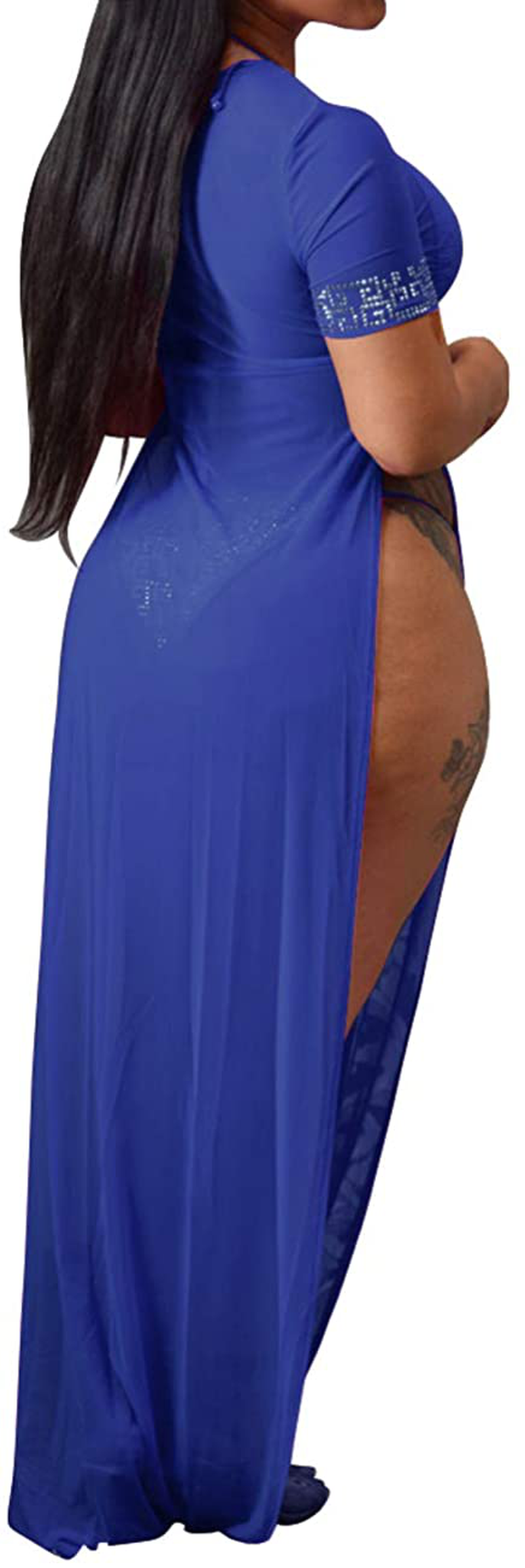 Perzeal Women'S Sexy Sleeveless Swimsuit Cover Ups Sheer Crochet plus Size Beach Bikini See through Swimwear Maxi Dresses Apparel & Accessories > Clothing > Swimwear Kylie Max   