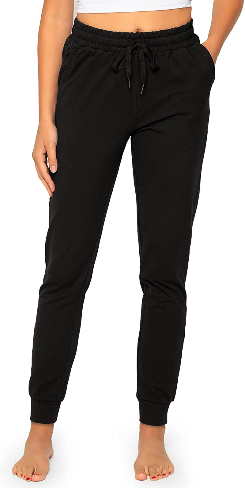 Stelle Women'S Sweatpants Lightweight Yoga Joggers Athletic Workout Track Pants with Pockets 28" Apparel & Accessories > Clothing > Activewear Kylie Max   