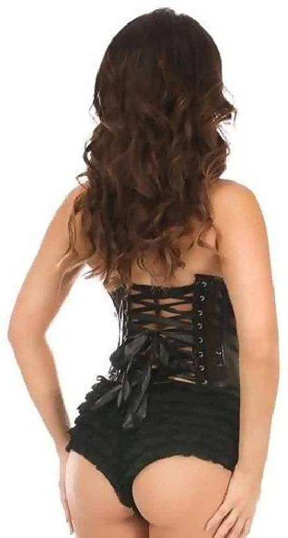 Daisy Corsets Lavish Black Patent PVC Underwire Bustier Apparel & Accessories > Clothing > Underwear & Socks > Lingerie Daisy corsets   