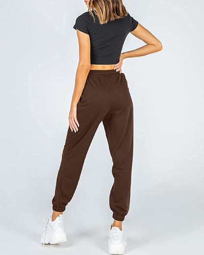 Ezymall Womens Sweatpants Comfy High Waisted Workout Athletic Lounge Joggers Pants with Pockets Apparel & Accessories > Clothing > Activewear Kylie Max   