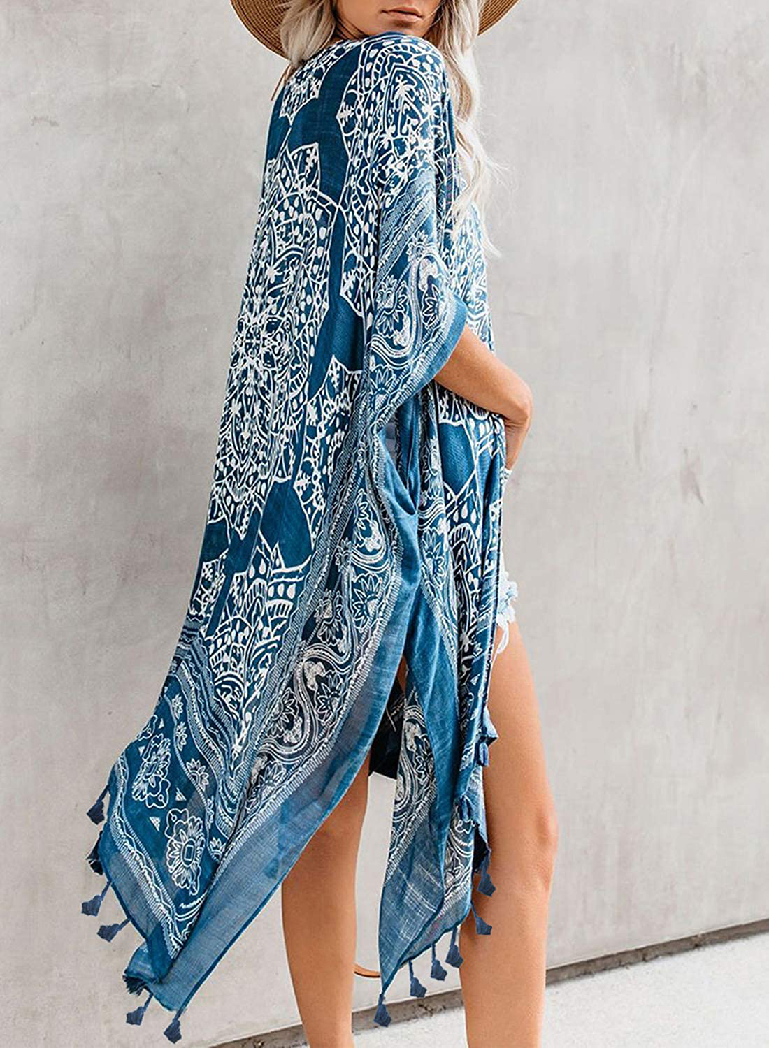 Dokotoo Womens 2022 Fashion Summer Print Kimono Casual Cardigans Loose Cover Ups Apparel & Accessories > Clothing > Swimwear Kylie Max   