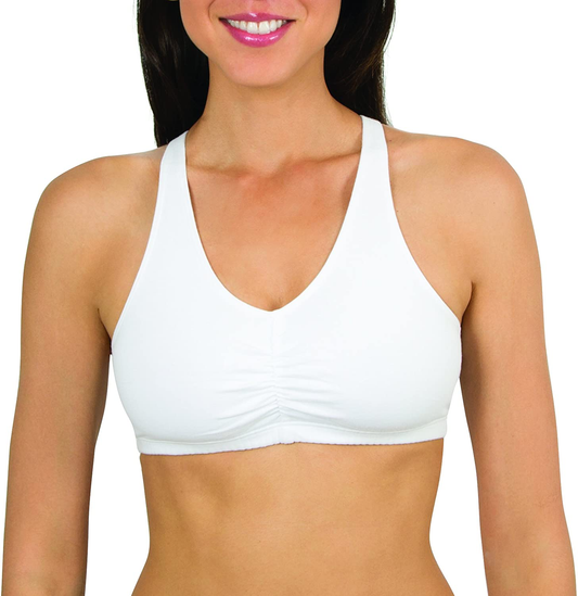 Fruit of the Loom Women'S Adjustable Shirred Front Racerback Sports Bra Apparel & Accessories > Clothing > Underwear & Socks > Bras Kylie Max   