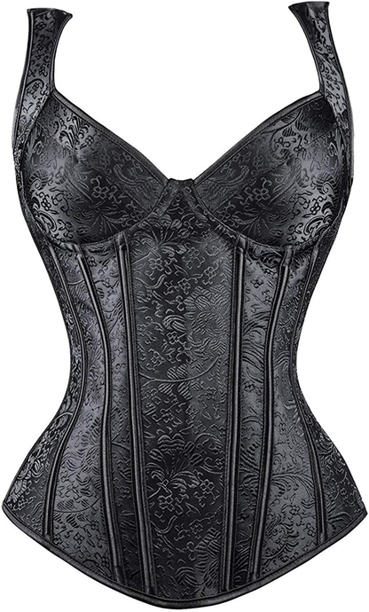 Blidece Women'S Sexy Boned Lace up Push up Shapewear Top Overbust Corset Bustier Apparel & Accessories > Clothing > Underwear & Socks > Lingerie Blidece Black 1 5X-Large 