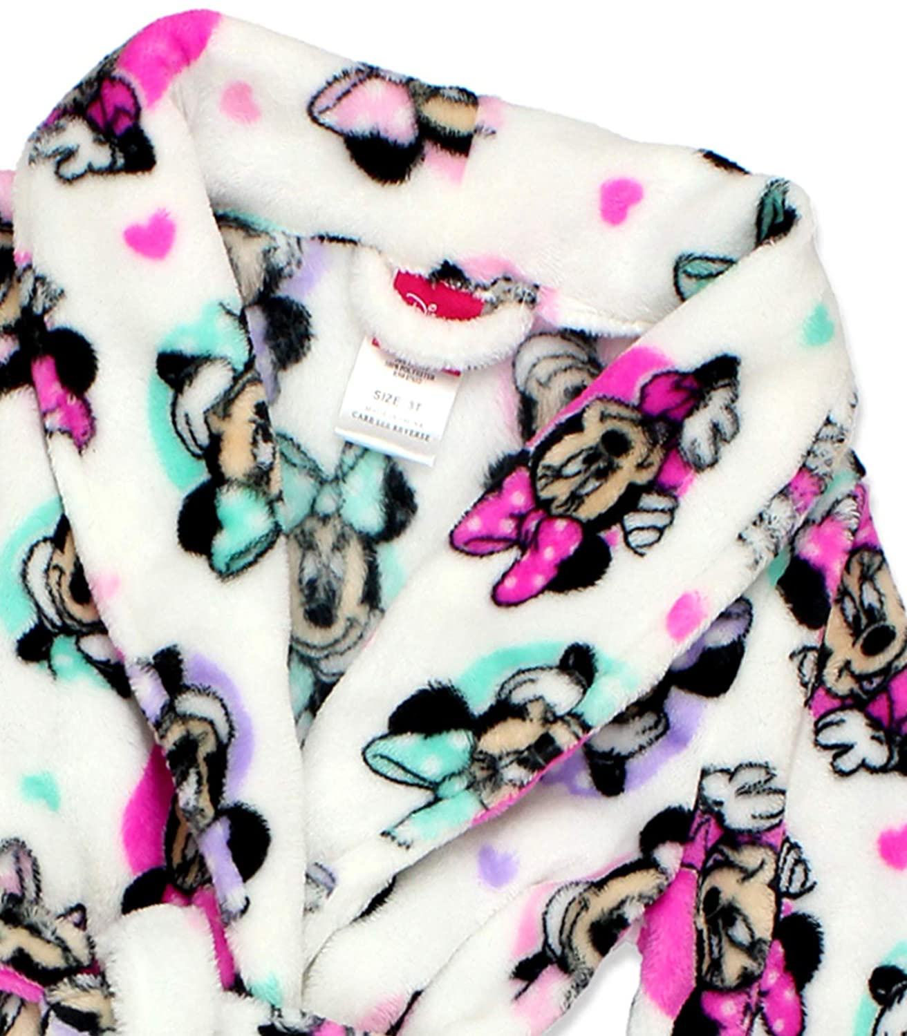 Minnie Mouse Girl'S Plush Fleece Bathrobe Robe Apparel & Accessories > Clothing > Sleepwear & Loungewear > Robes Kylie Max   