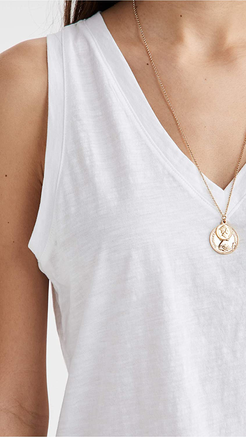 Madewell Women'S Whisper Shout Cotton V Neck Tank Apparel & Accessories > Clothing > Activewear Kylie Max   