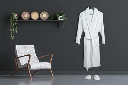 Luxury Cotton Terry Shawl Bathrobe Collar Robe with Slippers Bathrobe for Men & Women 100% Combed Terry Unisex Spa Robe - Premium Quality Bathrobe Apparel & Accessories > Clothing > Sleepwear & Loungewear > Robes Kylie Max   