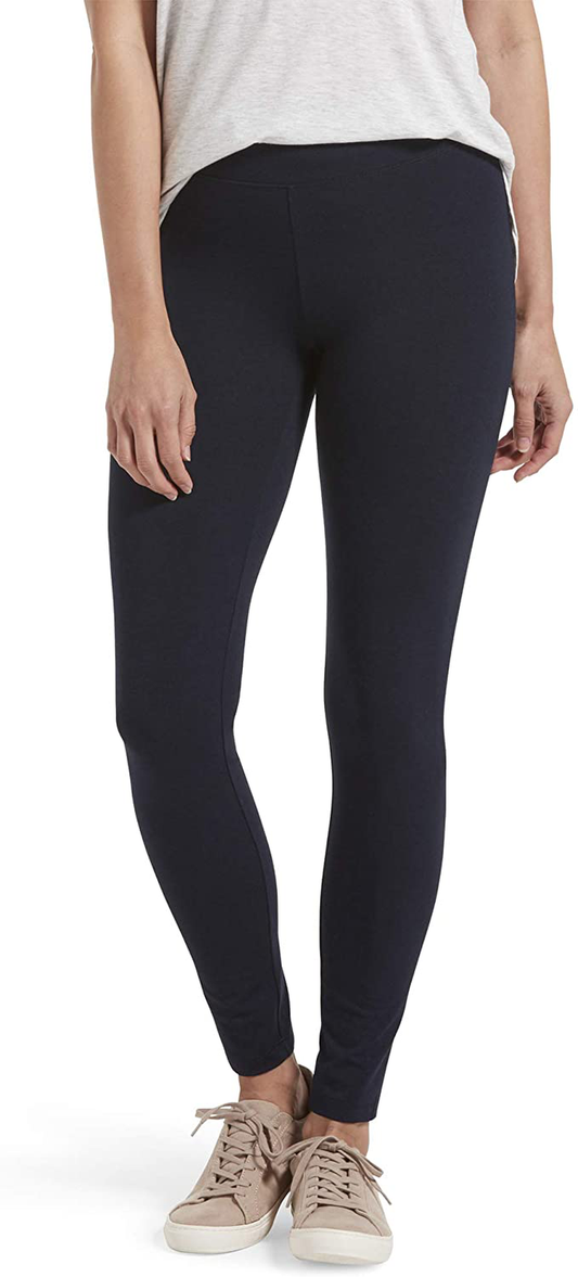 HUE Women's Cotton Ultra Legging with Wide Waistband, Assorted Apparel & Accessories > Clothing > Activewear HUE Navy Large 
