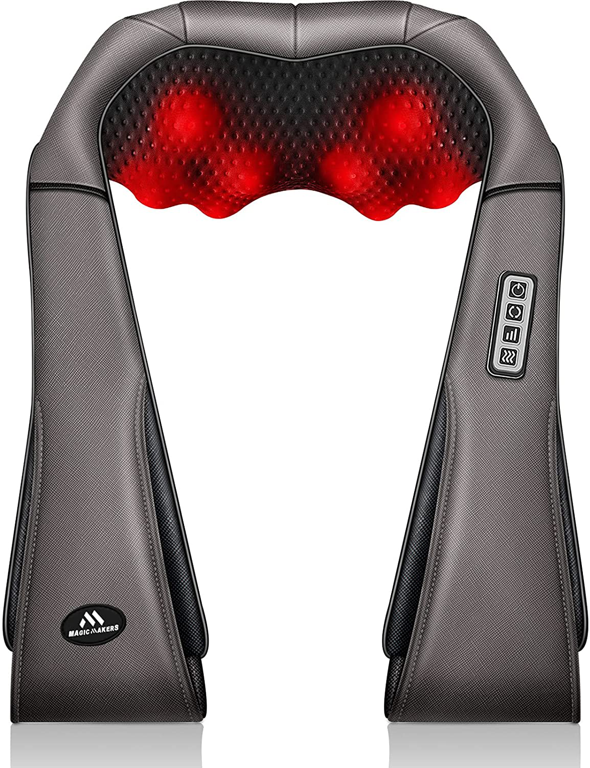 Back Neck Shoulder Massager with Heat - Deep Tissue Kneading Electric Back Massage for Neck, Back, Shoulder, Waist, Foot - Shiatsu Full Body Massage, Relax Gift for Her/Him/Friend/Dad/Mom Arts & Entertainment > Party & Celebration > Gift Giving MagicMakers Gray  