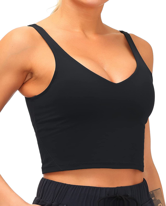 Dragon Fit Sports Bra for Women Longline Padded Bra Yoga Crop Tank Tops Fitness Workout Running Top Apparel & Accessories > Clothing > Underwear & Socks > Bras Kylie Max   