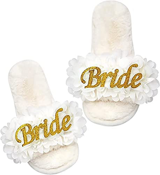 PGN ART Women’S Bride Slippers for Bride to Be Wedding Bridal Shower Bachelorette Party Engagement Bridesmaid Gifts Apparel & Accessories > Clothing > Sleepwear & Loungewear > Robes Kylie Max   