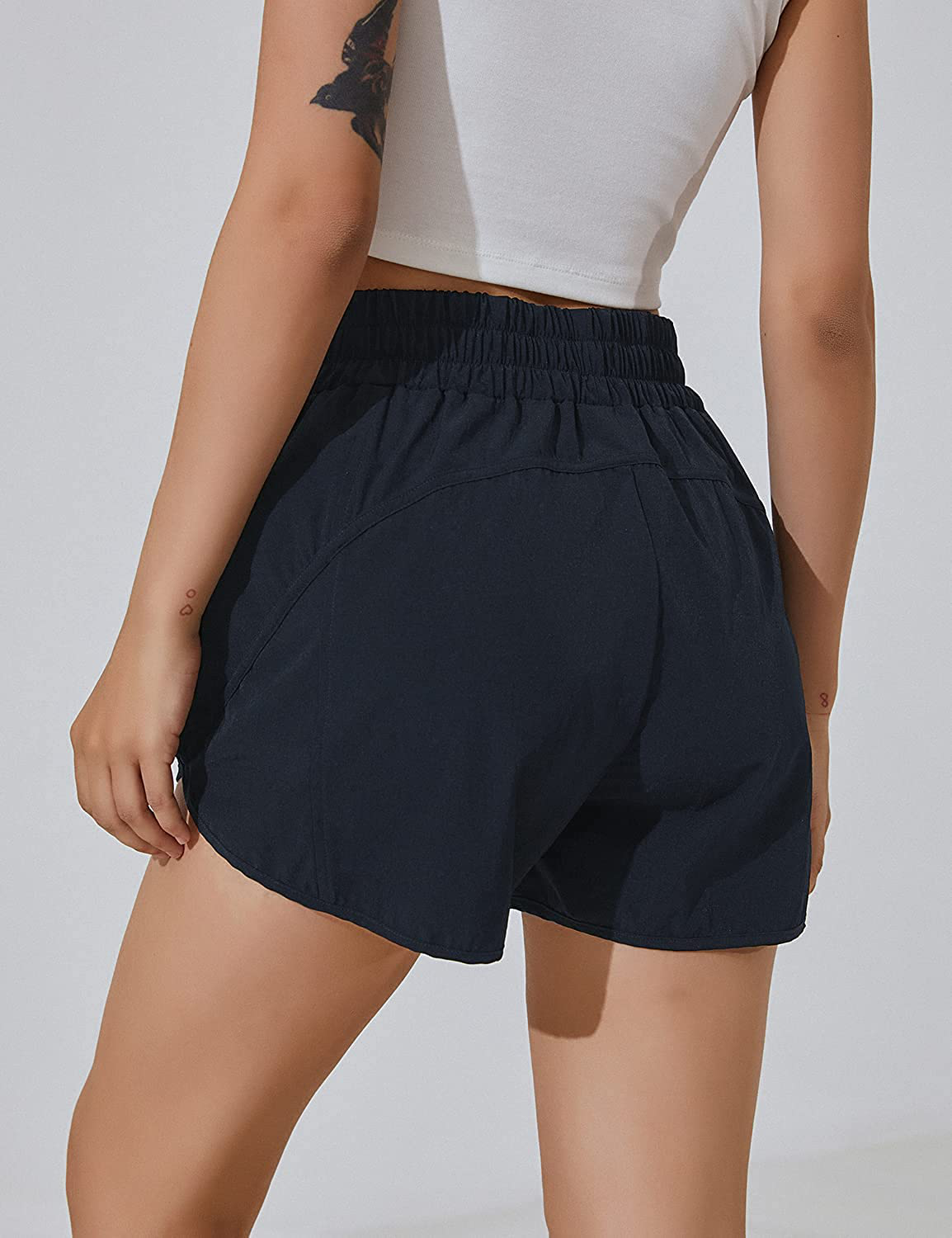 BMJL Women'S Running Shorts Elastic High Waisted Shorts Pocket Sporty Workout Shorts Quick Dry Athletic Shorts Pants Apparel & Accessories > Clothing > Shorts Kylie Max   