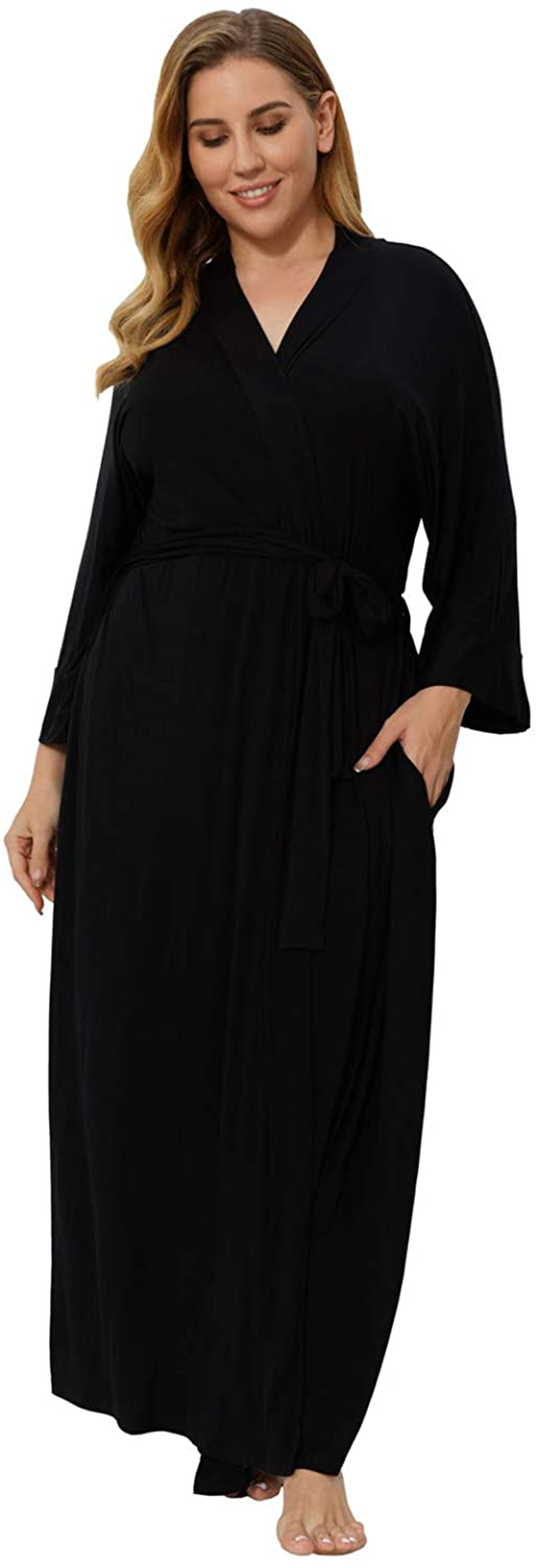 Super Shopping-Zone Women'S plus Size Long Robes Kimonos plus Size Maternity Robes Delivery Robes Sleepwear Apparel & Accessories > Clothing > Sleepwear & Loungewear > Robes Super Shopping-zone   