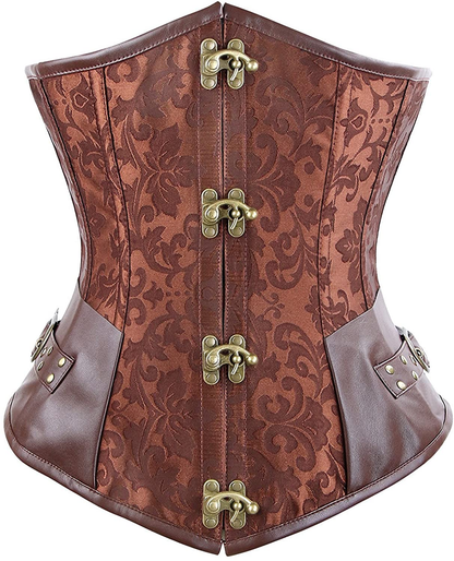 Blidece Women'S Fashion PU Leather Halter Shoulder Straps Underbust Corset Top Apparel & Accessories > Clothing > Underwear & Socks > Lingerie Blidece   