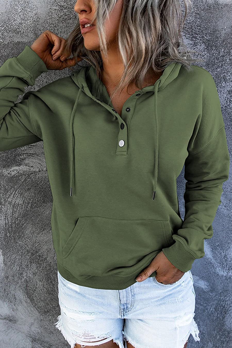 Ezymall Womens Casual Hoodies Pullover Tops Drawstring Long Sleeve Sweatshirts Fall Clothes with Pocket Apparel & Accessories > Clothing > Activewear Kylie Max   