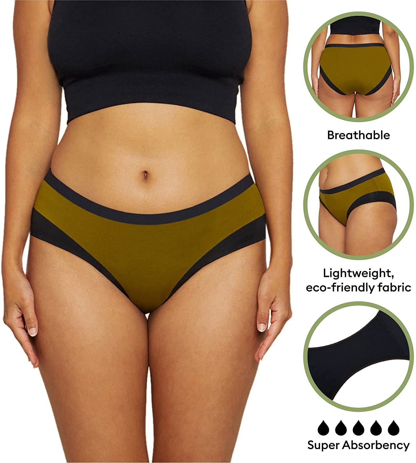 Thinx Modal Cotton Brief | Period Underwear for Women | Super Absorbency Apparel & Accessories > Clothing > Underwear & Socks > Underwear THINX   