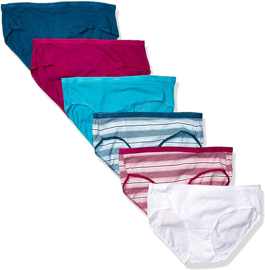 Hanes Women'S Signature Breathe Cotton Hipster Underwear 6-Pack Apparel & Accessories > Clothing > Underwear & Socks > Underwear Hanes Assorted 8 