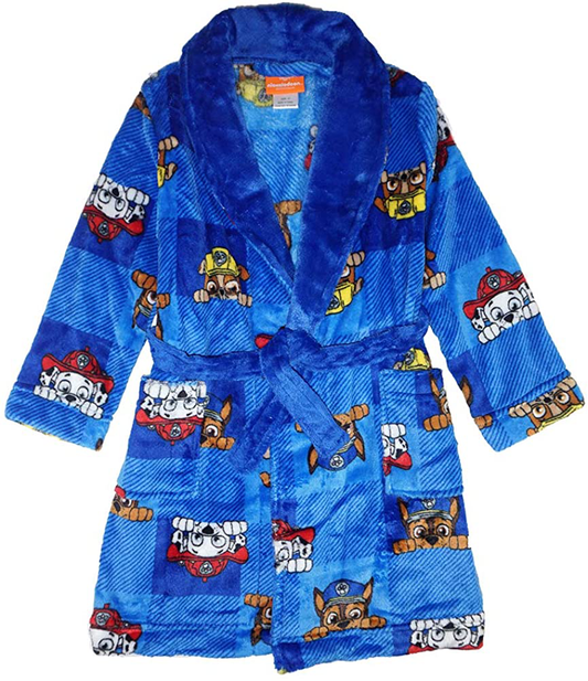 Nickelodeon Boys Paw Patrol Luxe Plush Robe Apparel & Accessories > Clothing > Sleepwear & Loungewear > Robes Kylie Max   