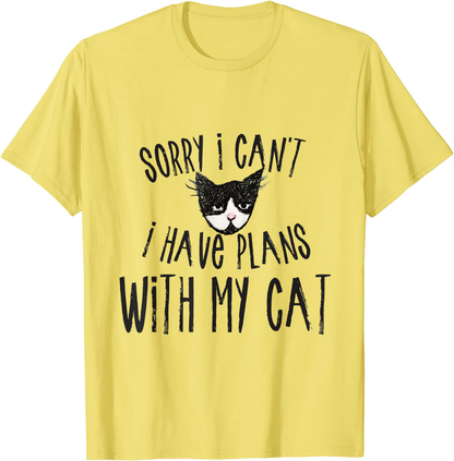 Sorry I can't I have plans with my Cat T-Shirt Arts & Entertainment > Party & Celebration > Gift Giving Caterpillar Lemon Men XL