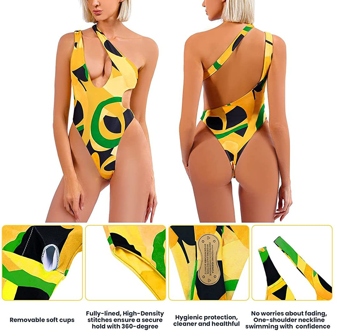 Sexy Women'S One Piece Swimsuits One Shoulder Brazilian Bathing Suits Tummy Control Swimwear Monokini Sets for Women Apparel & Accessories > Clothing > Swimwear Kylie Max   