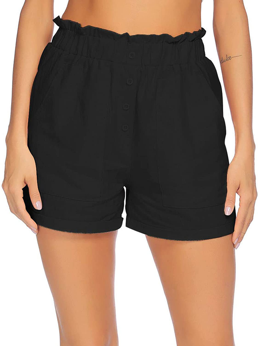 ELESOL Womens Shorts Summer Casual Drawstring Elastic Waist Shorts with Pocket Apparel & Accessories > Clothing > Shorts Kylie Max   