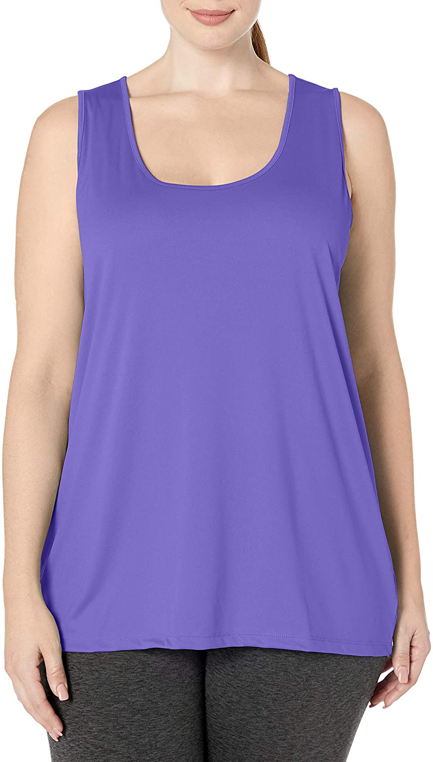 JUST MY SIZE Women'S plus Size Cooldri Performance Scoopneck Tank Top Apparel & Accessories > Clothing > Activewear Kylie Max   