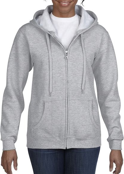 Gildan Women'S Full Zip Hooded Sweatshirt Apparel & Accessories > Clothing > Activewear Kylie Max   