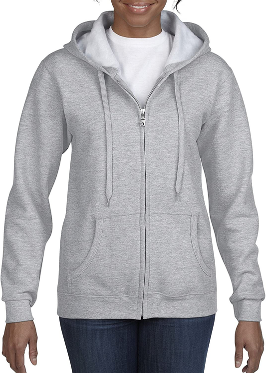 Gildan Women'S Full Zip Hooded Sweatshirt Apparel & Accessories > Clothing > Activewear Kylie Max   