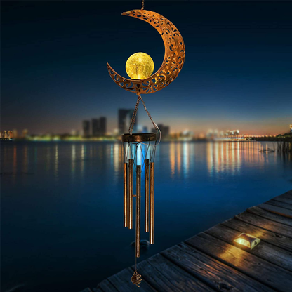 Moon Crackle Glass Ball Wind Chimes Solar Wind Chimes Moon Decor for Outside Outdoor Clearance Gardening Gifts Birthday Gifts for mom for Women Grandma giftsChristmas Decorations Christmas Light. Arts & Entertainment > Party & Celebration > Gift Giving ShangTianFeng   