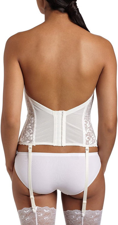 CARNIVAL Womens Low Plunge Backless Lace Corset Bra Apparel & Accessories > Clothing > Underwear & Socks > Lingerie Carnival   