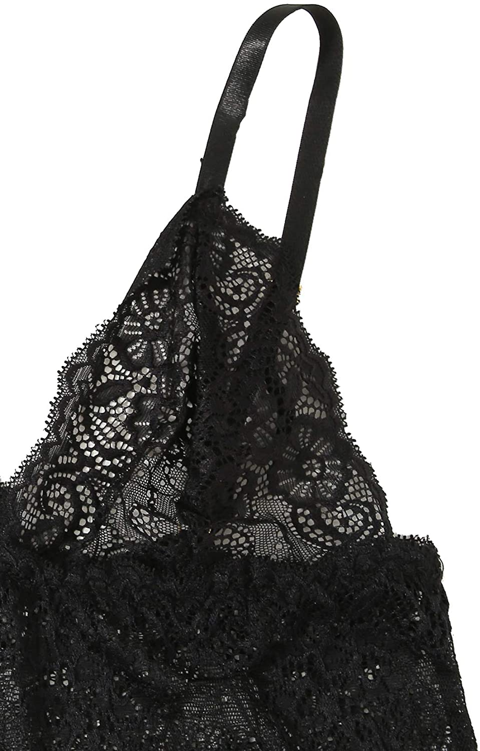 WDIRARA Women'S 4 Pieces Satin Floral Lace Cami Top Lingerie Pajama Set with Robe Apparel & Accessories > Clothing > Underwear & Socks > Lingerie WDIRARA   