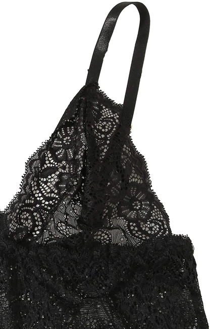 WDIRARA Women'S 4 Pieces Satin Floral Lace Cami Top Lingerie Pajama Set with Robe Apparel & Accessories > Clothing > Underwear & Socks > Lingerie WDIRARA   
