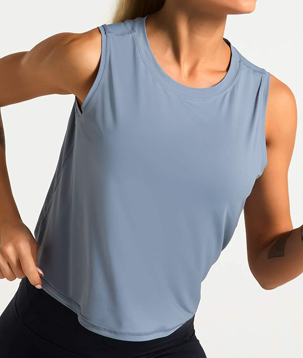 Dragon Fit Women Sleeveless Yoga Tops Workout Cool T-Shirt Running Short Tank Crop Tops Apparel & Accessories > Clothing > Activewear Kylie Max   