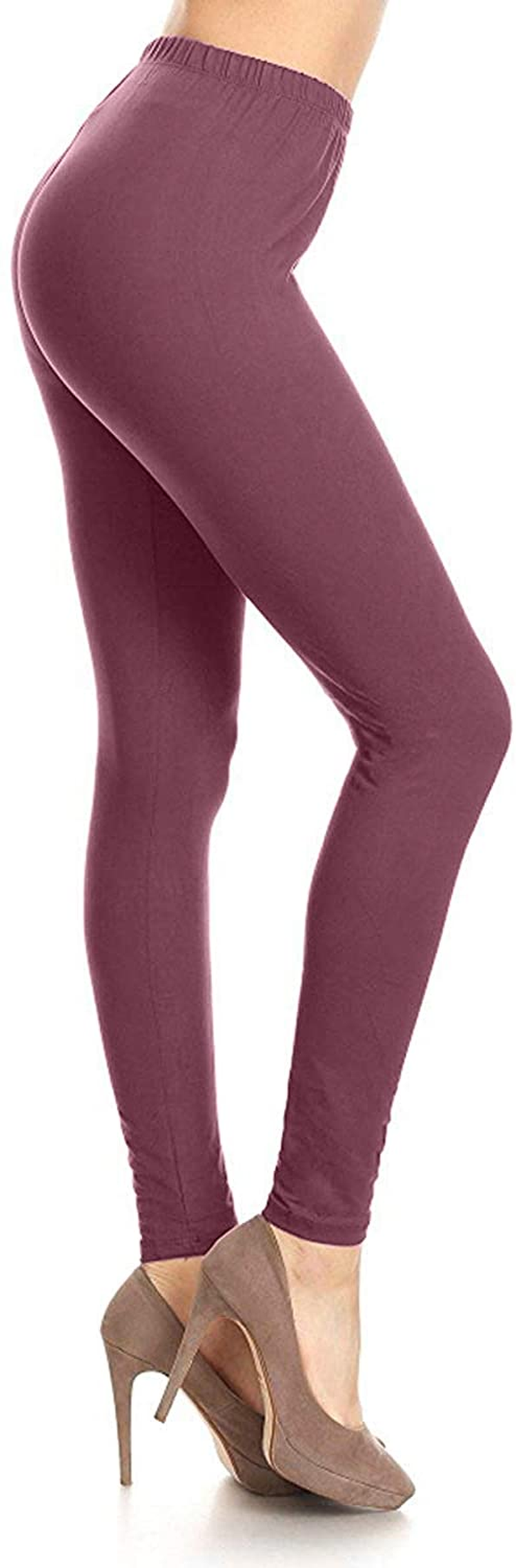 Leggings Depot Cotton Women'S Premium Quality Ultra Soft Solid Leggings Apparel & Accessories > Clothing > Underwear & Socks > Shapewear LEGGINGS DEPOT   
