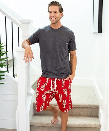 Lazy One Pajama Shorts for Men, Men'S Separate Bottoms, Cotton Loungewear Apparel & Accessories > Clothing > Sleepwear & Loungewear > Pajamas Kylie Max   