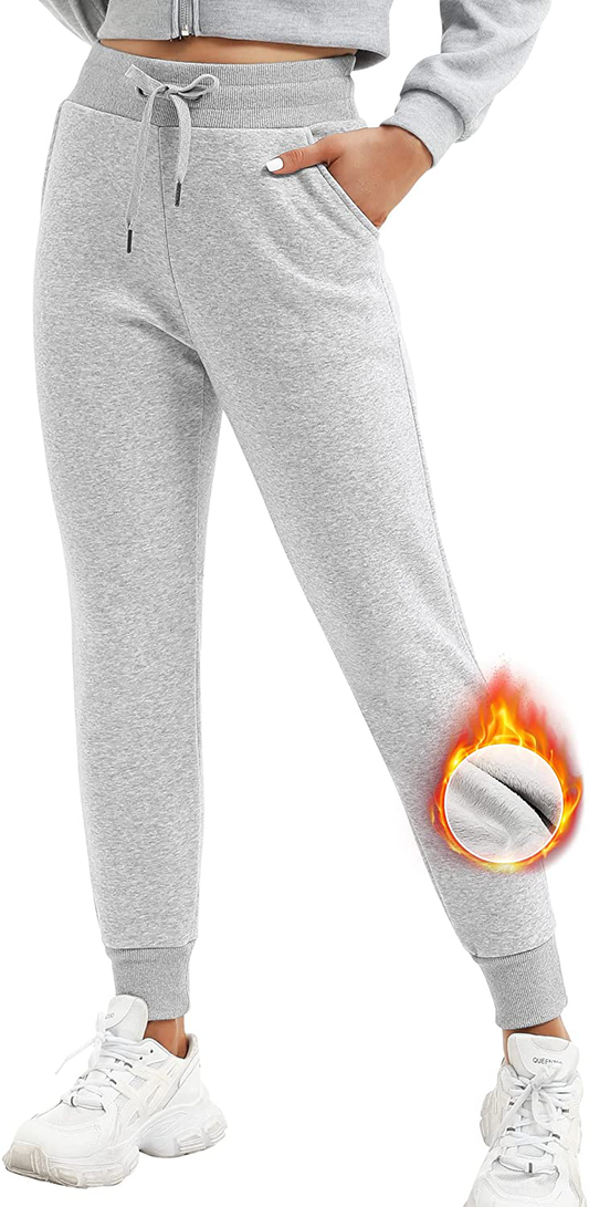 Ewedoos Fleece Sweatpants for Women with Pockets - Fleece Lined Joggers for Women Winter Pants Womens Sweatpants with Pockets Apparel & Accessories > Clothing > Activewear Kylie Max   