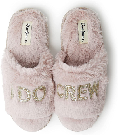 Dearfoams Women's Bridal I Do & I Do Crew Giftable Slide Slipper Arts & Entertainment > Party & Celebration > Gift Giving Dearfoams I Do Crew Pale Mauve Medium 