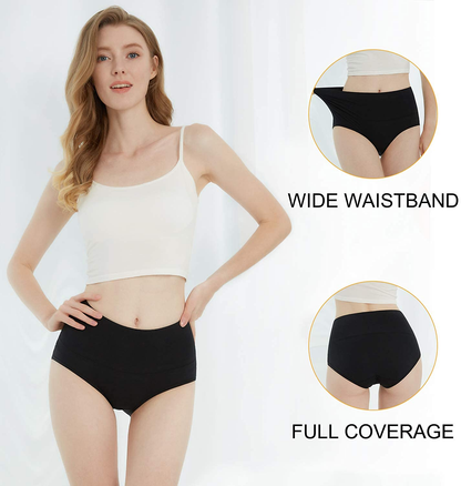 INNERSY Womens High Waisted Underwear Cotton Panties Regular & plus Size 5-Pack Apparel & Accessories > Clothing > Underwear & Socks > Underwear INNERSY   