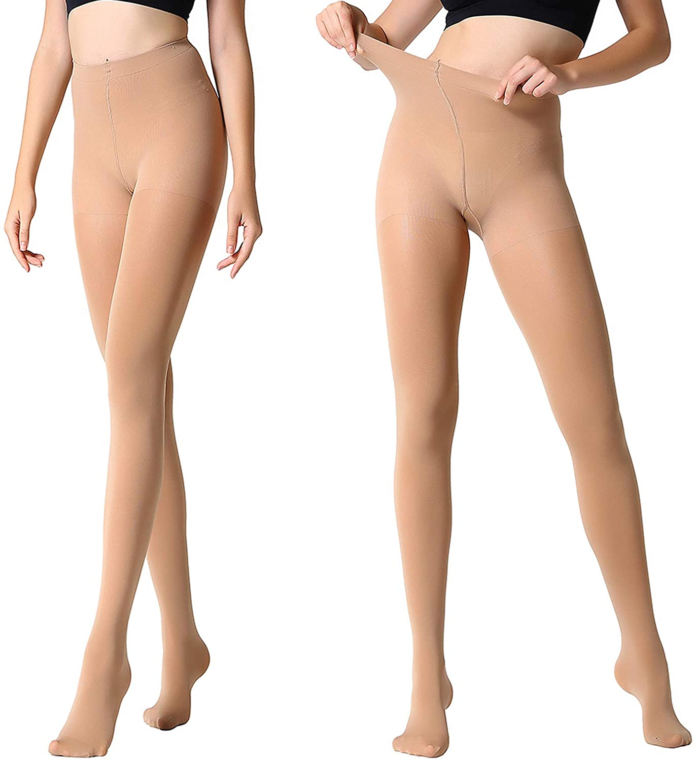 MANZI Run Resistant Control Top Panty Hose Opaque Tights Apparel & Accessories > Clothing > Underwear & Socks > Shapewear MANZI   
