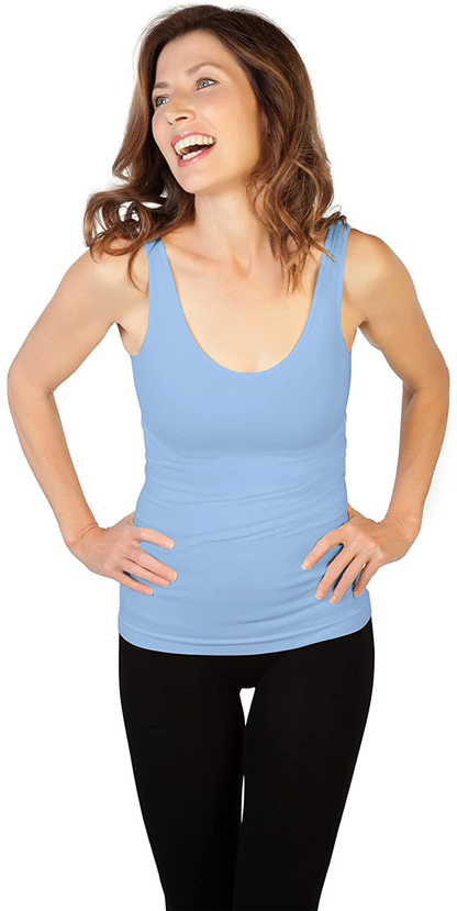 Skinny Tees Women'S Basic Wide Strap Cami Apparel & Accessories > Clothing > Activewear Kylie Max   
